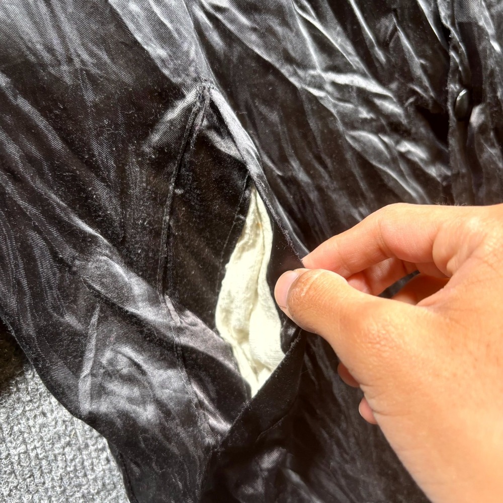 VTG 80s West Ark Bayou Caddy’s Jubilee Casino Satin Bomber Jacket Men's S Black - Picture 5 of 14
